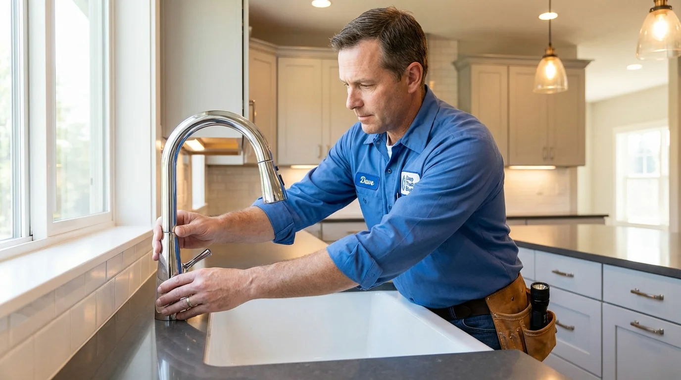 Kitchen faucet installation by Johns Plumbing LLC in Monterey